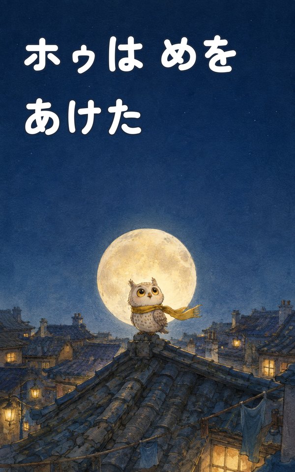 ホゥは めを あけた