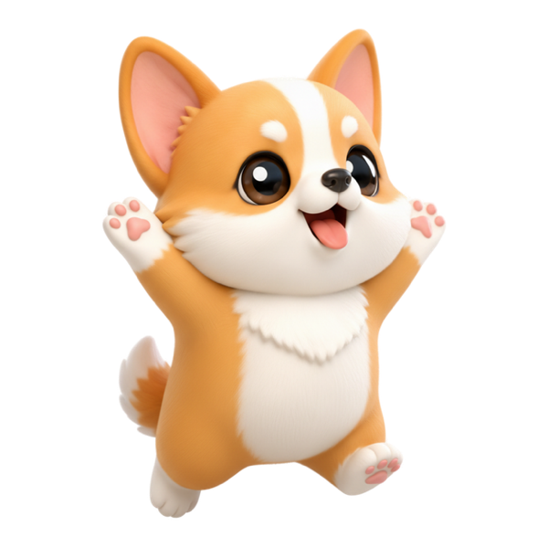 コギーちゃん ばんざいジャンプ チワコギー工房 SUZURIグッズ
