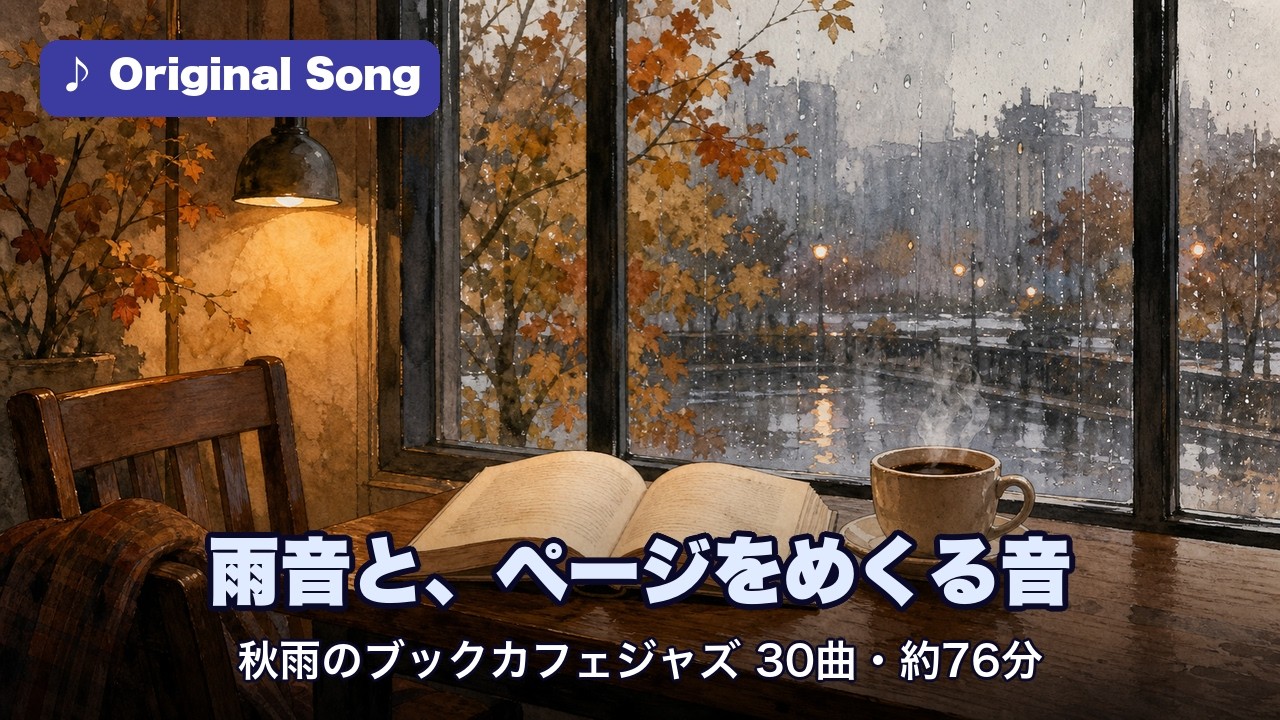 雨音と、ページをめくる音 秋雨のブックカフェジャズ