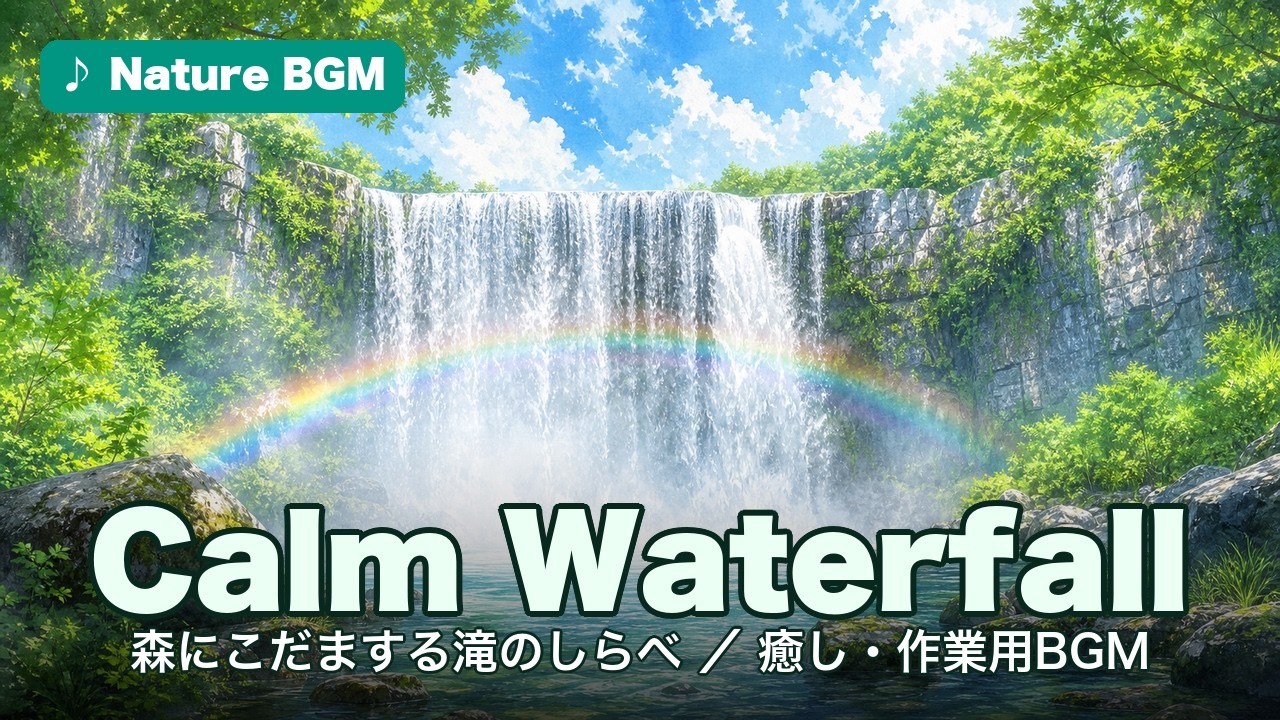 Calm Waterfall 森にこだまする静かな滝のしらべ