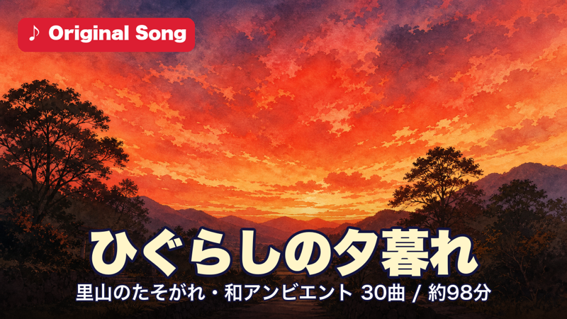 たそがれ時に、耳をすます ひぐらしの夕暮れ 和アンビエント Japanese Twilight Ambient