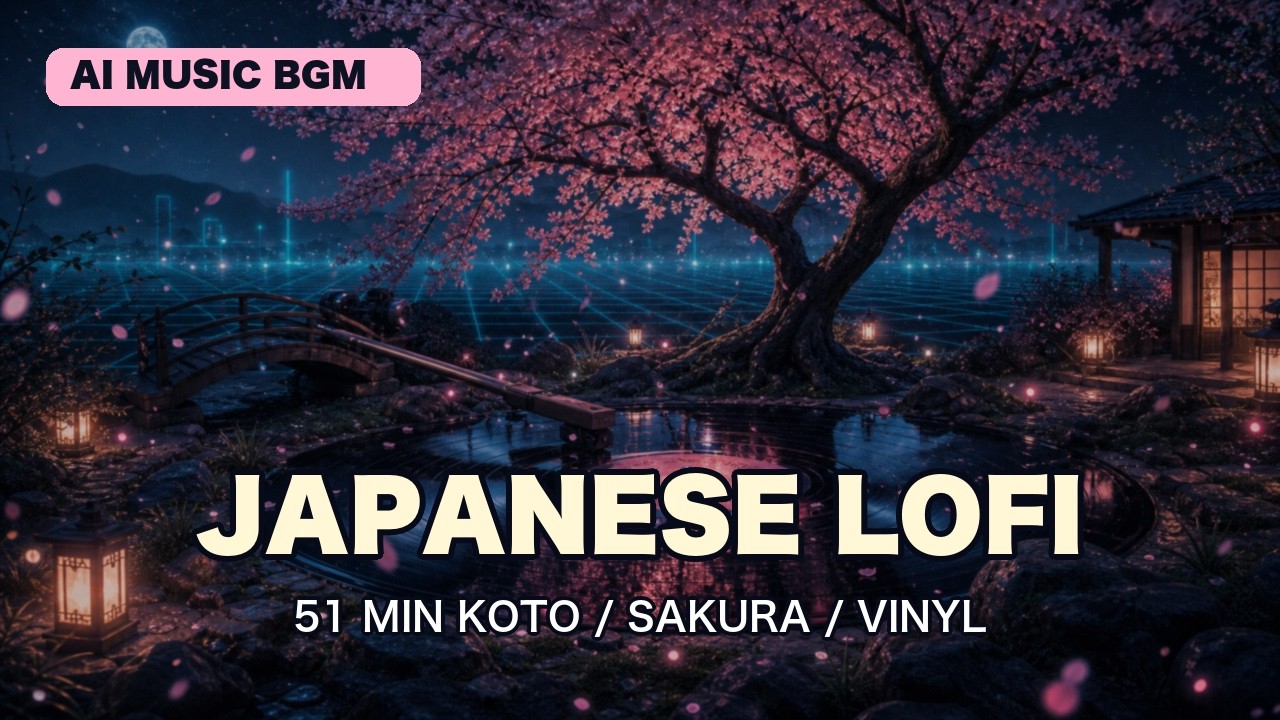 Japanese Lofi BGM 51分 琴・桜・ヴァイナルビート