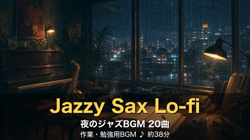 夜のジャズ Lo-fi サックス20曲