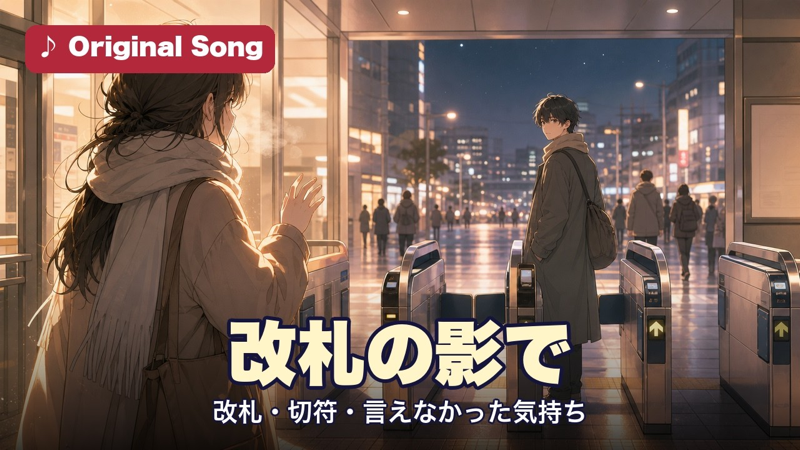 改札の影で