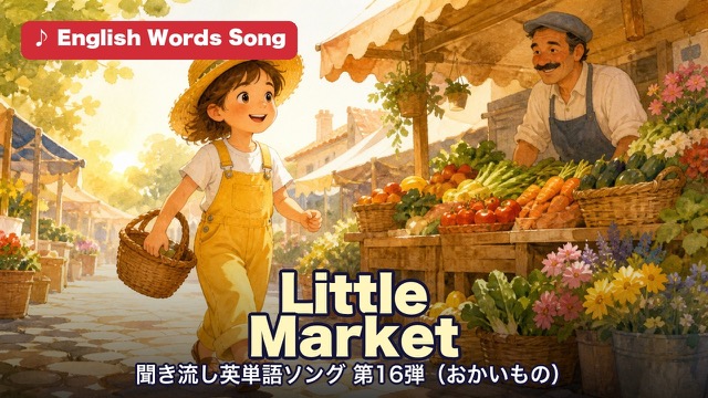 Little Market 聞き流し英単語ソング第16弾・おかいもの