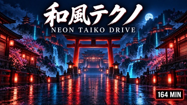 Neon Taiko Drive 和風テクノ × シンセサイザー 作業用BGM
