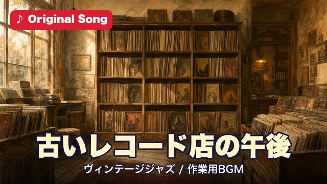古いレコード店の午後 ヴィンテージジャズ BGM
