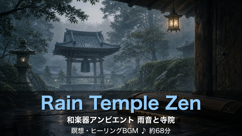雨音と寺院