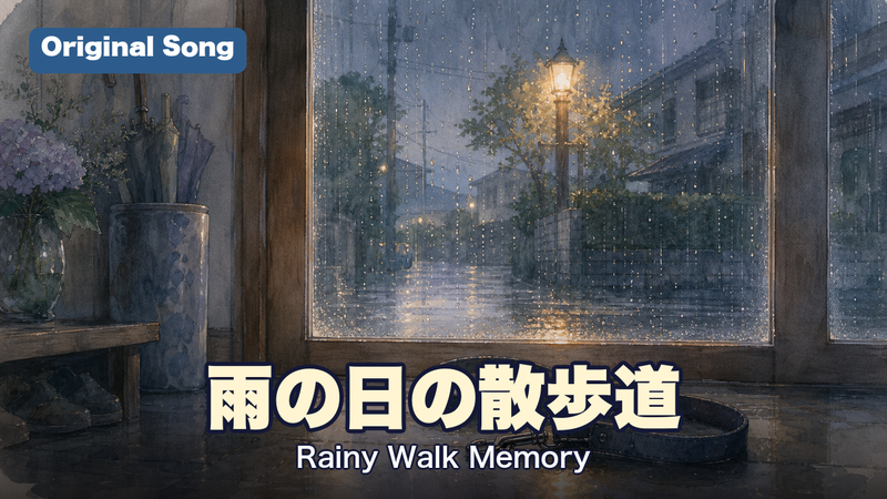 雨の日の散歩道