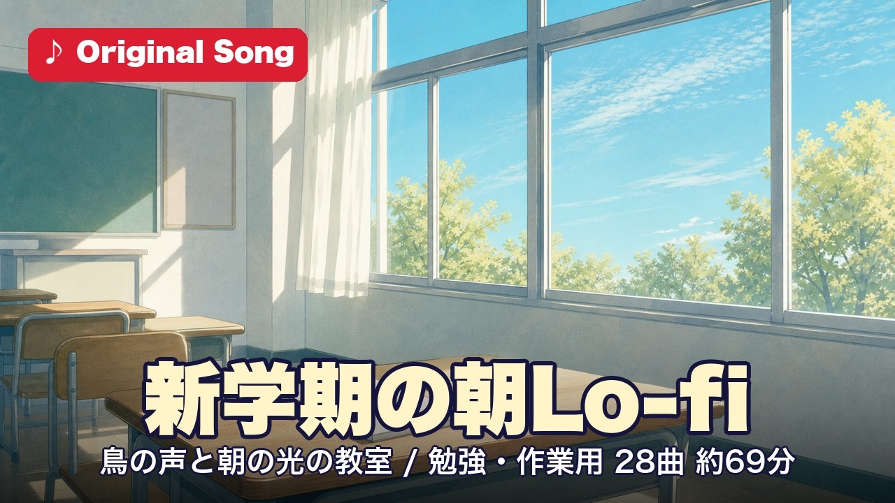 新学期の朝Lo-fi 鳥の声と朝の光の教室