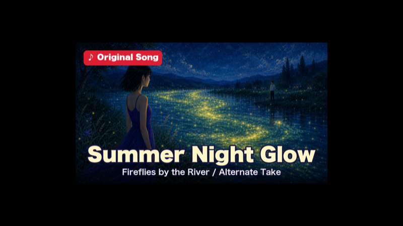 Summer Night Glow Fireflies by the River 別テイク