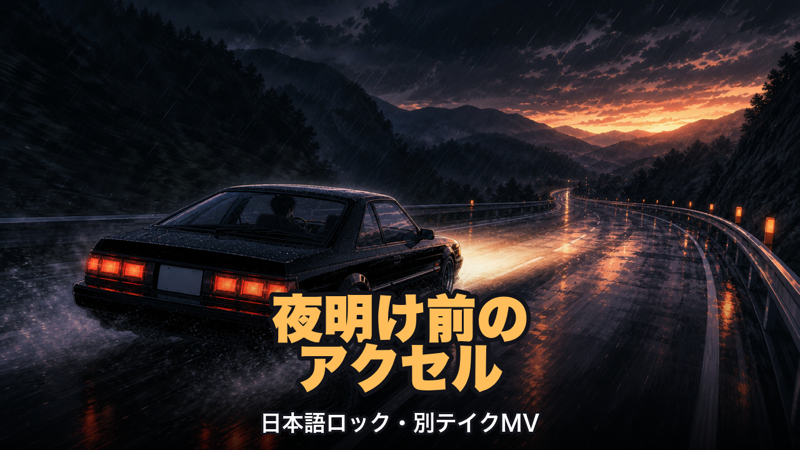 夜明け前のアクセル 夜を切り裂いて 別テイク 雨の山道