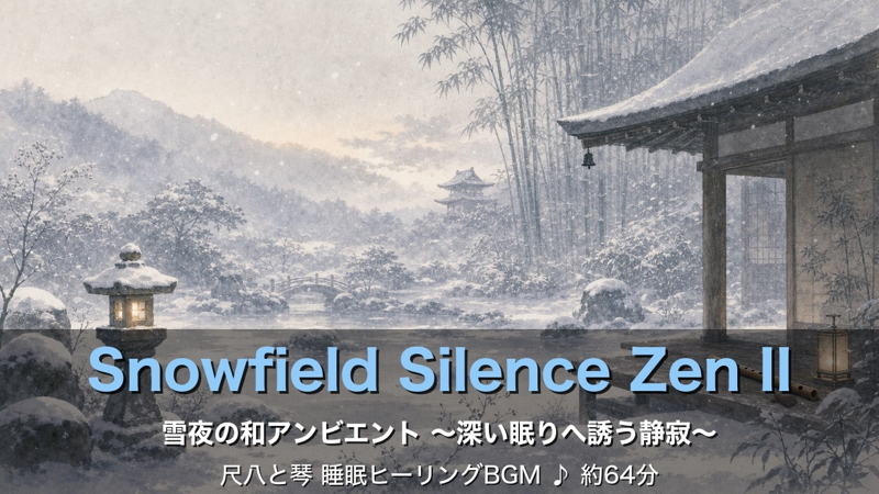雪夜の和アンビエント Snowfield Silence Zen II