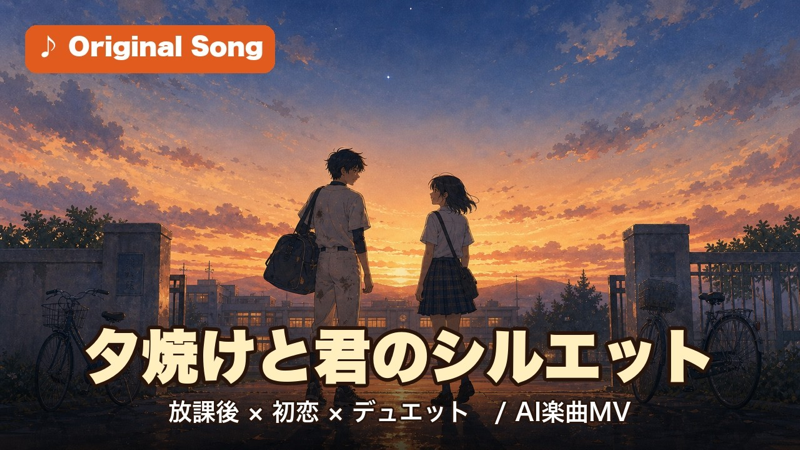 夕焼けと君のシルエット