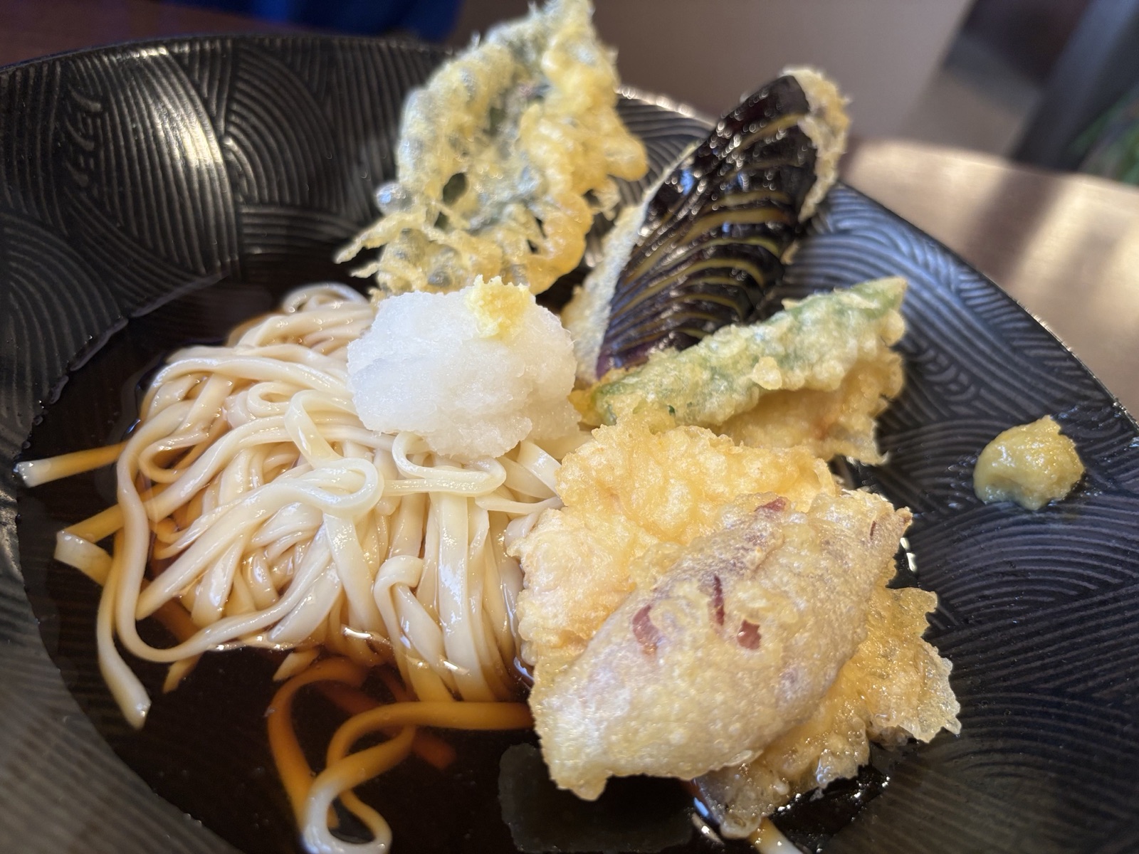 夏野菜天ぷらのアップ